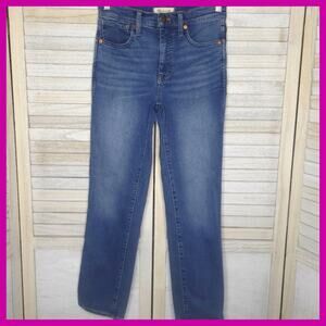 Madewell Stovepipe Blue Jeans Womens 24 Regular High Rise Straight 26 Waist